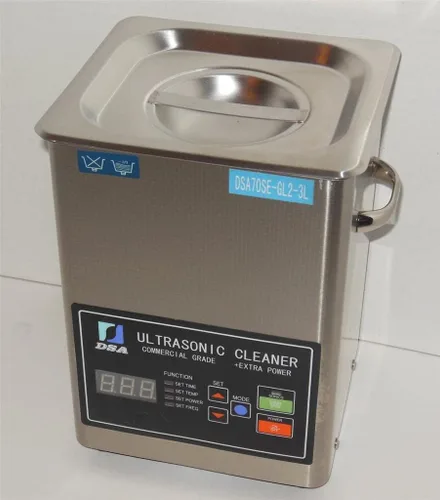 Vista 2 de Limpiador ultrasónico (3L) con control de frecuencia doble, 20 khz 40 khz, cesta de acero inoxidable y joyería de 3 litros, calentador de 200 W