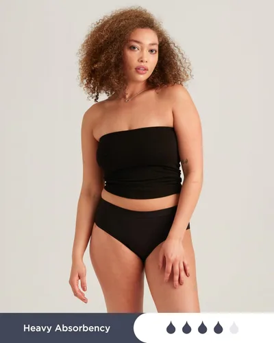 Vista 4 de Saalt EveryWear Cotton Brief Period Underwear - Heavy Absorbency - Comfortable, Thin, and Keeps You Dry from All Leaks
