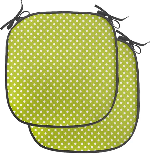 Vista 135 de Ambesonne Flamingo - Cojín de asiento para silla, diseño de fantasía exótica con elementos de vida silvestre hawaiana en colores pastel, acolchado