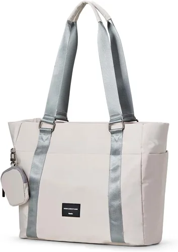 Vista 9 de Hanke Bolsa de viaje expandible de 39 litros, bolsa de lona plegable para viajes, bolsas de mano de fin de semana para mujeres con múltiples Gris
