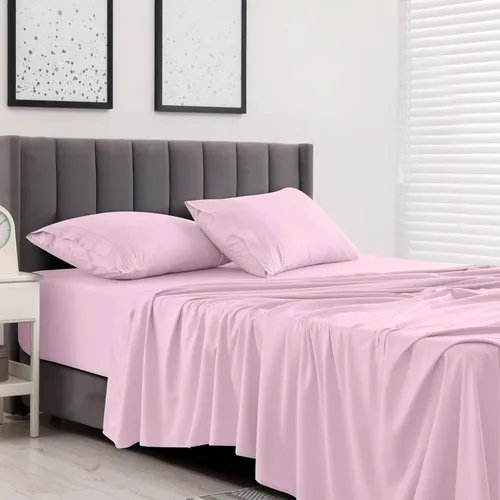 Vista 237 de LUX Décor - Juego de sábanas Twin de microfibra ultrasuave de 3 piezas con sábana encimera, sábana bajera de 16 pulgadas de profundidad y funda