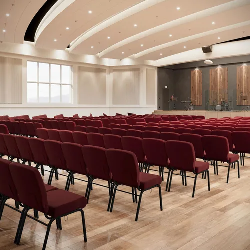Vista 6 de Flash Furniture Advantage Signature Elite - Silla de iglesia granate, 20 pulgadas de ancho