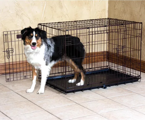 Vista 3 de Jaula grande con doble abertura Precision Pet, negra, Negro
