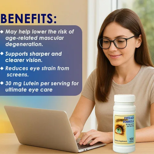 Vista 2 de Nu-Health Eye Aid Formula – 120 cápsulas blandas Fórmula de salud ocular con vitaminas para los ojos