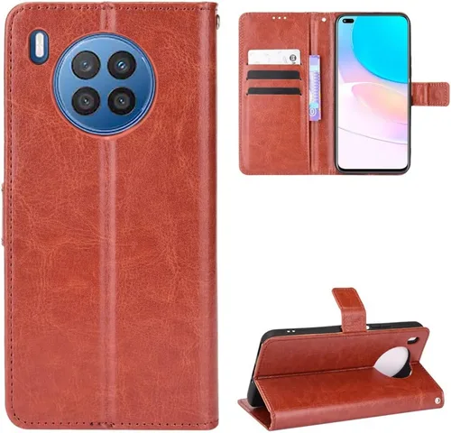 Vista 8 de Funda para Huawei Nova 8i Funda,Funda para Honor 50 Lite,Funda de cuero con tapa para Huawei Nova 8i NEN-L22F Funda Negro