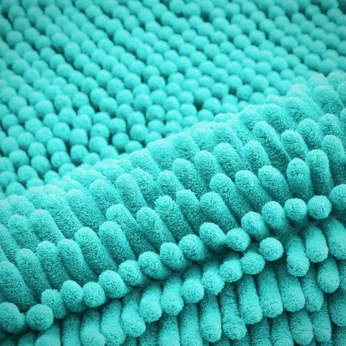 Vista 34 de Juego de alfombras de baño Smiry de 2 piezas, suave alfombra absorbente de chenilla y juego de alfombra en forma de U para inodoro, alfombra de baño
