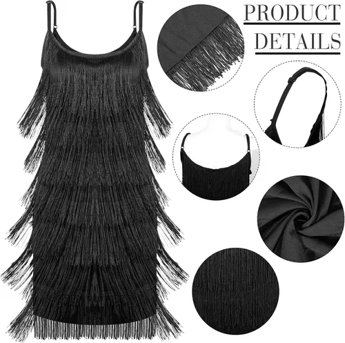 Vista 4 de Zhanmai Juego de 6 piezas de accesorios para mujer, juego de accesorios de los años 20, diadema, collar de perlas, aretes, guantes