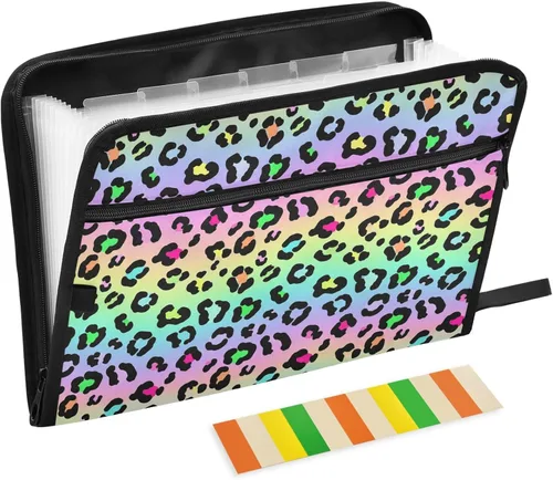 Vista 9 de Gredecor 13 Pockets File Folder Organizer A4/Letter Water Resistant Document Bag with Zipper Filing Folder Expanding File Pouch Storage for School