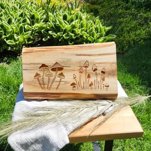 Vista 6 de 20 piezas de plantillas de hongos, plantillas reutilizables de hongos de estilo bohemio, luna y flores para pintar en madera, lienzo, azulejos
