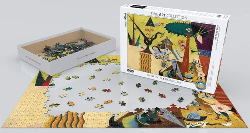 Vista 3 de EuroGraphics El campo labrado por Joan Miro (1000 piezas) Puzzle (6000-0858)