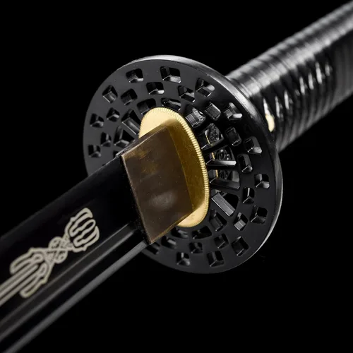 Vista 3 de Espada samurái Espadas katanas tradicionales forjadas a mano auténticos samuráis japoneses Colección Katanas de acero de alto carbono Sharp Full