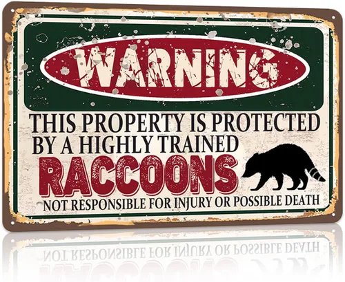 Vista 9 de RCXsigns Letrero de metal vintage de cocodrilos, "Advertencia esta propiedad está protegida por cocodrilos altamente entrenados" Letrero de estaño