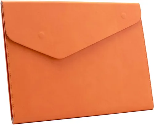 Vista 13 de Carpeta de archivos A4 de cuero PU Portafolio impermeable con cierre magnético invisible, color negro