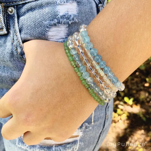 Vista 68 de Pulseras elásticas, piedras preciosas naturales, amatista, citrino, cuarzo rosa, cuarzo de cristal transparente, ojos de peridoto y teger, regalo