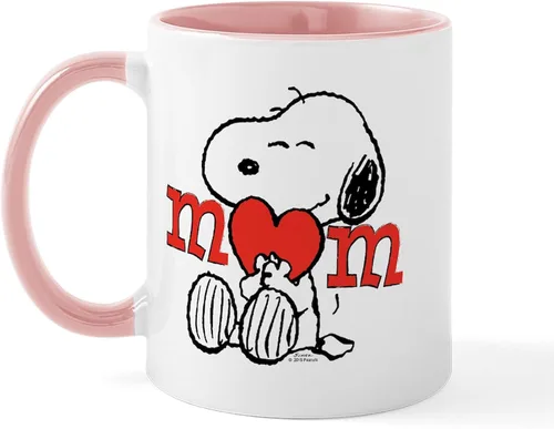 Vista 22 de CafePress Snoopy Mom Hug Mugs Taza de café de cerámica de 11 oz (11.0 fl oz)