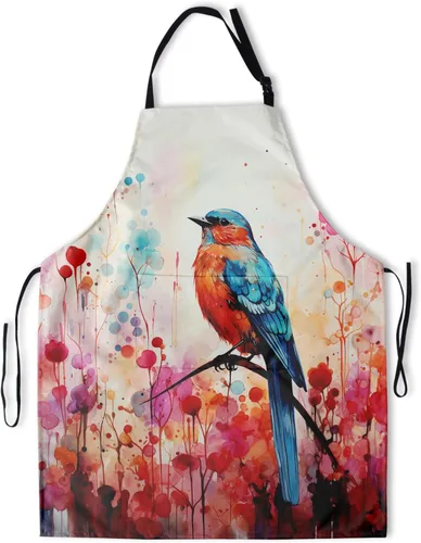 Vista 47 de Delantal con bolsillos, delantales para mujeres y hombres, delantal de cocina para cocinar, jardinería, servidor, camarera, pintura