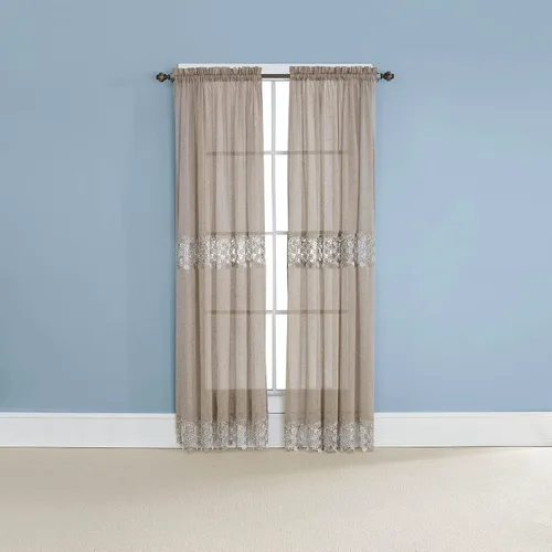 Vista 6 de RENAISSANCE HOME FASHION Par de cortinas Lillian, 56" X 36", Lino