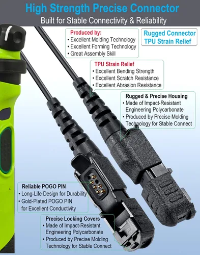 Vista 3 de commountain XPR 3500e XPR 3300e Auricular con Micrófono Compatible para Radios Motorola XPR3300e XPR3500e XPR3300 XPR3500, Auricular en Forma de G