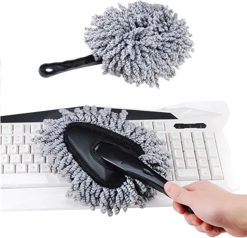 Vista 7 de IPELY Cepillo Plumero de Microfibra Súper Suave para Tablero de Coche para Limpieza de Coche Hogar Cocina Computadora Cepillo de Limpieza