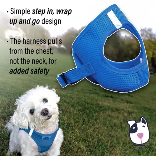 Vista 5 de Doggie Design Arnés para perro – Arnés para perro sin estrangulamiento, chaleco para perro, malla de poliéster, arnés para mascotas, diseño simple