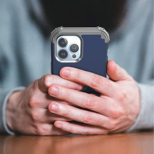 Vista 7 de IDweel Funda para iPhone 13 Pro Max con protector de pantalla (vidrio templado), funda para iPhone 13 Pro Max, protección resistente, híbrida 3