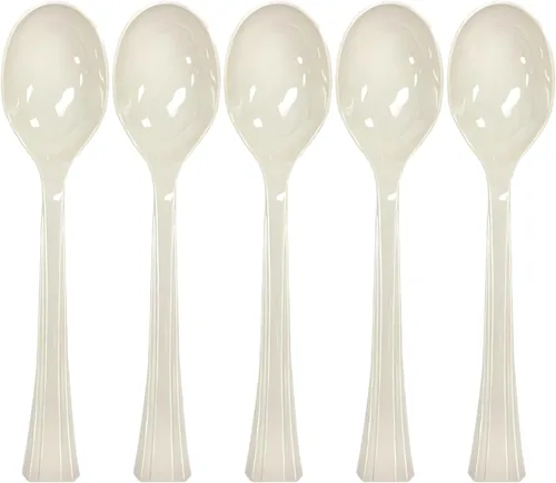 Vista 12 de Lillian tablesettings 48 cubiertos de plástico., tenedores, Transparente