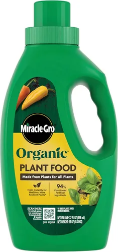 Vista 12 de Miracle-Gro Alimento orgánico para plantas, uso con plantas de interior o exterior, fertilizante líquido orgánico para contenedores y jardines