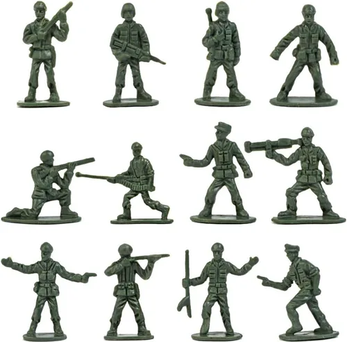 Vista 8 de ikasus 360 piezas de plástico para hombres del ejército para niños, mini figuras de acción militares, figuras militares de soldados de juguete