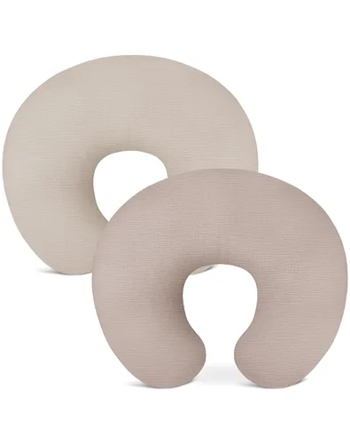 Vista 12 de Fundas de almohada de lactancia, funda de muselina para almohadas de lactancia, cómodas para bebés niñas y niños (beige)