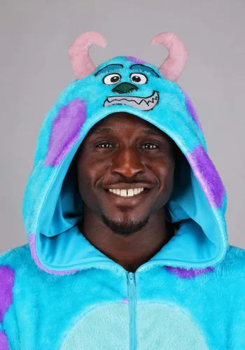 Vista 2 de Disfraz Enterizo Sulley para Adultos de Pixar Multicolor