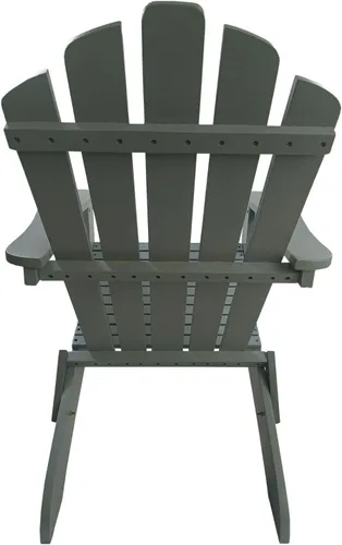 Vista 6 de Foldable Wooden Adirondack Chair, Classic Oak Finish Outdoor Patio Chair with Wide Armrests, Solid Hardwood Construction for Deck, Garden, Beach