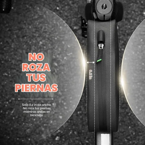 Vista 6 de ROCKBROS Top Tube Bike 840D Nylon Impermeable Bolsa De Marco Delantero De Negro