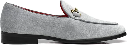 Vista 2 de Mocasines de terciopelo para hombre, zapatos de fiesta de boda de moda