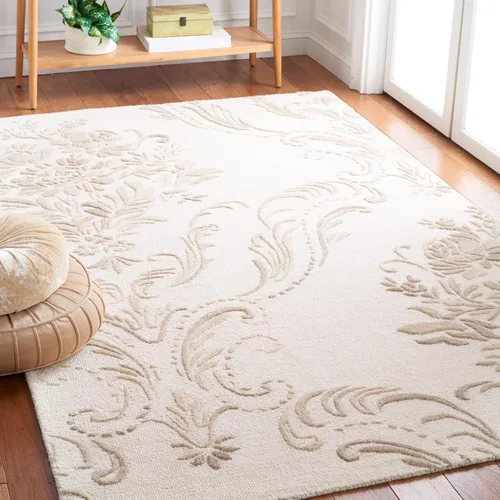 Vista 16 de SAFAVIEH Jardin Collection - Alfombra de área de 5 x 8 pies, gris, lana hecha a mano, ideal para zonas de alto tráfico en sala de estar, dormitorio
