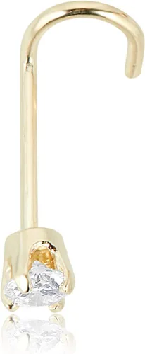 Vista 2 de AVORA 14K YellowWhite Gold Diamond Nose Ring Body Jewelry (22 Gauge)