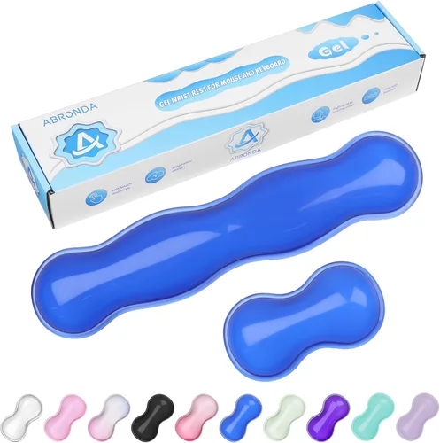 Vista 13 de Reposamuñecas de Gel para Teclado y Ratón, Reposamuñecas para Teclado, Soporte de Muñeca para Ratón, Alivio del Dolor, Toque Fresco, Antideslizante
