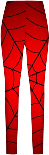 Vista 4 de Leggings de tela de araña para mujer, para invierno, de talle alto, elásticos, a la moda, para fitness, levantamiento de glúteos, con forro polar