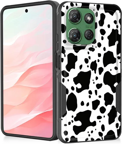 Vista 127 de Funda para Moto G Play 4G 2024, resistente de doble capa híbrida de policarbonato duro, goma suave, a prueba de golpes, funda protectora resistente
