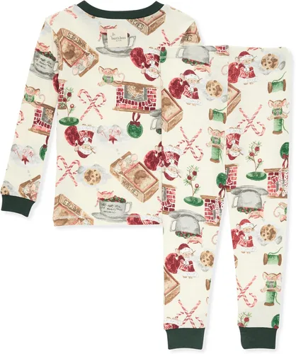 Vista 2 de Burt's Bees Baby Conjunto de pijama de 2 piezas con camiseta y pantalón para bebé niña