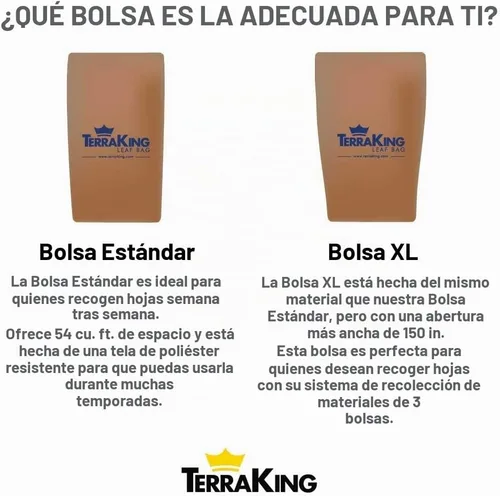 Vista 8 de TerraKing Leaf XL - Bolsa para recolección de hojas rápido y fácil, sistemas de recogida de materiales para cortacésped de montar