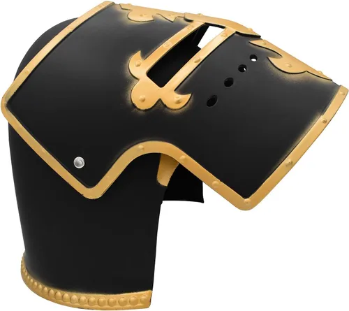 Vista 5 de Nicky Bigs Novelties Disfraz de casco medieval de caballero para adultos, accesorio para la cabeza de los cruzados templarios con máscara facial