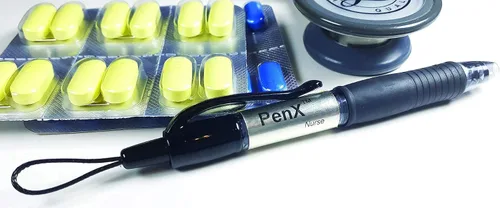 Vista 3 de PenX - Enfermera - Abridor de píldoras multiusos para medicamentos - Hoja retráctil - Agarre antideslizante
