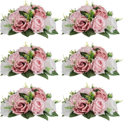 Vista 71 de NUPTIO Rosas Artificiales Negras Flores: Ramo de Flores Falsas Decoraciones de Halloween - 15 Cabezas Centros de Mesa de Rosas Artificiales con Base