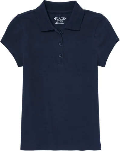 Vista 9 de The Children's Place Girls' Short Sleeve Pique Polo, 2 Pack Daybreak paquete de 2