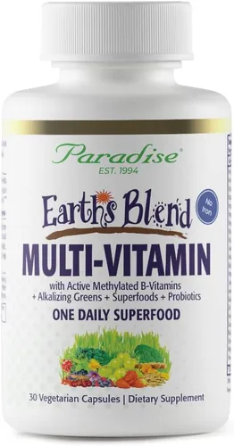Vista 12 de Paradise Herbs Earth's Blend Multivitamínico con hierro, 120 cápsulas
