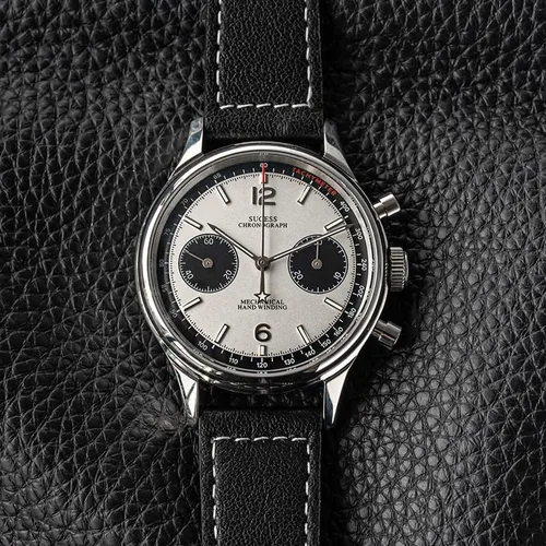 Vista 2 de NC 1963 Cronógrafo mecánico Seagull ST1901 Movimiento Piloto Reloj Hombres 1.496 in 1.575 in Zafiro Glass Relojes para hombre 2021 Montre Homme