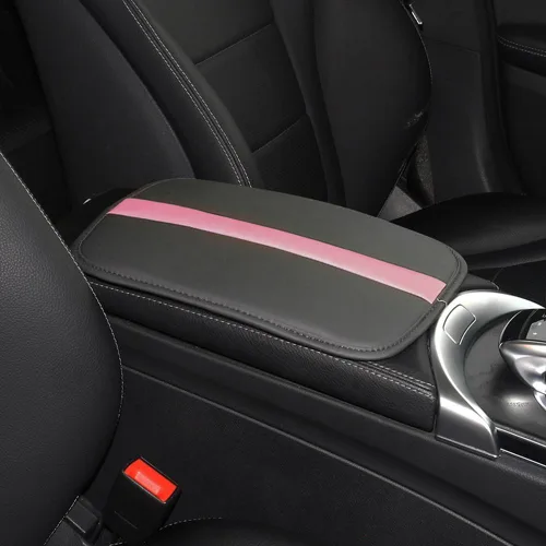 Vista 12 de Tapete para reposabrazos de automóvil, funda de cuero sintético, cubierta de consola central universal, impermeable, accesorios interiores de Azul