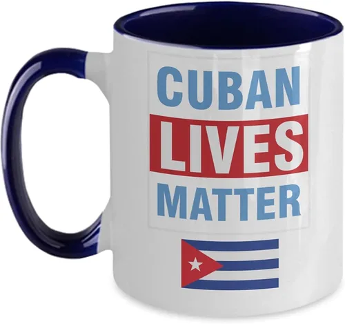 Vista 3 de Cafecito de Cuba taza de café - Las vidas Cubanas importan - Soy Cuba