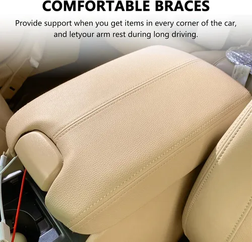 Vista 5 de Funda para consola central y reemplazo de reposabrazos de paneles de puerta delantera para Honda Accord 2008 2009 2010 2011 2012 Beige
