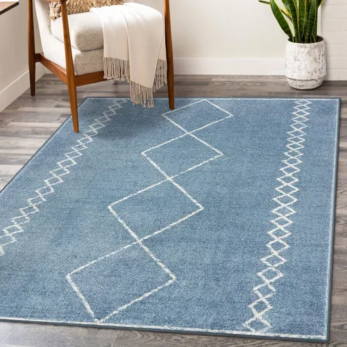 Vista 10 de LUXE WEAVERS - Alfombra geométrica marroquí estilo boho, color gris, tamaño 8 x 10, Daphnes 2735